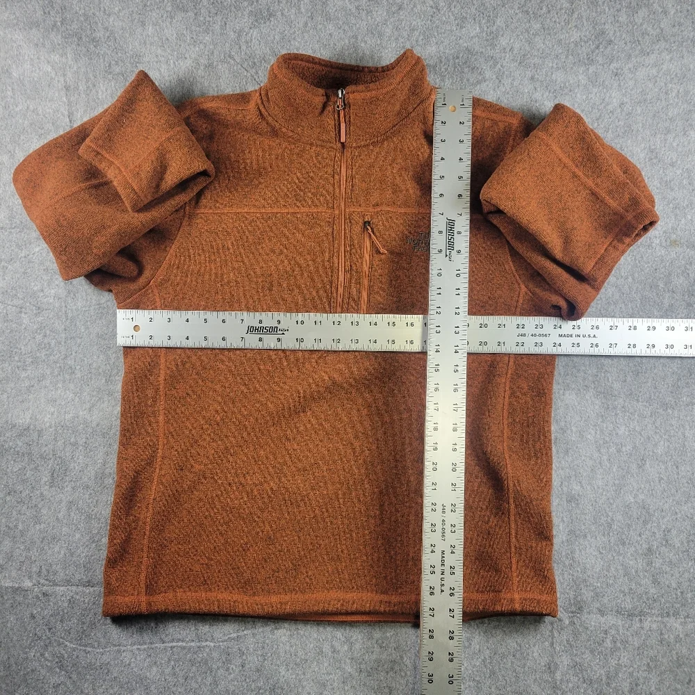 The North Face Gordon Lyons Brown 1/4 Zip Fleece Pullover Sweater Mens Size XL